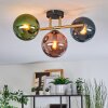 Gastor Plafondlamp, Kogellampje Goud, Zwart, 3-lichts