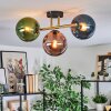 Gastor Plafondlamp, Kogellampje Goud, Zwart, 3-lichts
