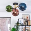 Gastor Plafondlamp, Kogellampje Goud, Zwart, 3-lichts