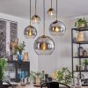 Koyoto Hanglamp, Kogellampje, Hanglamp Goud, Zwart, 5-lichts