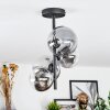 Chehalis Plafondlamp, Kogellampje 33 cm Duidelijk, Rookkleurig, 4-lichts
