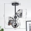 Chehalis Plafondlamp, Kogellampje 33 cm Duidelijk, Rookkleurig, 4-lichts