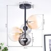 Chehalis Plafondlamp, Kogellampje 33 cm Amber, Duidelijk, Rookkleurig, 4-lichts