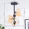 Chehalis Plafondlamp, Kogellampje 33 cm Amber, Duidelijk, 4-lichts