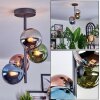 Chehalis Plafondlamp, Kogellampje 27 cm Blauw, Chroom, Groen, Koperkleurig, Rookkleurig, 4-lichts