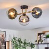 Gastor Plafondlamp, Kogellampje Goud, Zwart, 3-lichts