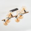 Gastor Plafondlamp, Kogellampje Goud, Zwart, 8-lichts