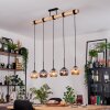 Ripoll Hanglamp, Kogellampje, Hanglamp Natuurlijke kleuren, Zwart, 5-lichts