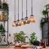 Ripoll Hanglamp, Kogellampje, Hanglamp Natuurlijke kleuren, Zwart, 5-lichts