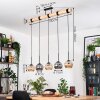 Ripoll Hanglamp, Kogellampje, Hanglamp Natuurlijke kleuren, Zwart, 5-lichts