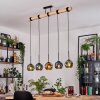 Ripoll Hanglamp, Kogellampje, Hanglamp Natuurlijke kleuren, Zwart, 5-lichts