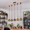 Ripoll Hanglamp, Kogellampje, Hanglamp Natuurlijke kleuren, Zwart, 5-lichts