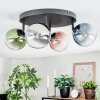 Chehalis Plafondlamp, Kogellampje Blauw, Chroom, Groen, Duidelijk, Koperkleurig, Rookkleurig, 4-lichts