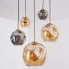 Ripoll Hanglamp, Kogellampje, Hanglamp Goud, Zwart, 5-lichts