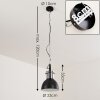 Alamosa Hanger Chroom, Zwart, 1-licht