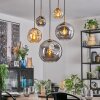 Ripoll Hanglamp, Kogellampje, Hanglamp Goud, Zwart, 5-lichts