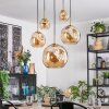 Ripoll Hanglamp, Kogellampje, Hanglamp Goud, Zwart, 5-lichts
