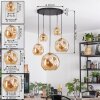 Ripoll Hanglamp, Kogellampje, Hanglamp Goud, Zwart, 5-lichts