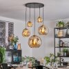 Ripoll Hanglamp, Kogellampje, Hanglamp Goud, Zwart, 5-lichts