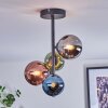 Chehalis Plafondlamp, Kogellampje 27 cm Blauw, Chroom, Groen, Koperkleurig, Rookkleurig, 4-lichts
