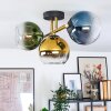 Koyoto Plafondlamp, Kogellampje Goud, Zwart, 3-lichts