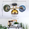 Koyoto Plafondlamp, Kogellampje Goud, Zwart, 3-lichts