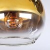 Koyoto Plafondlamp, Kogellampje Goud, Zwart, 3-lichts