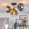 Koyoto Plafondlamp, Kogellampje Goud, Zwart, 3-lichts