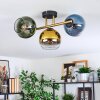 Koyoto Plafondlamp, Kogellampje Goud, Zwart, 3-lichts
