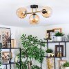 Koyoto Plafondlamp, Kogellampje Goud, Zwart, 3-lichts