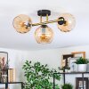 Koyoto Plafondlamp, Kogellampje Goud, Zwart, 3-lichts