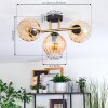 Koyoto Plafondlamp, Kogellampje Goud, Zwart, 3-lichts
