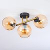 Koyoto Plafondlamp, Kogellampje Goud, Zwart, 3-lichts