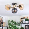 Koyoto Plafondlamp, Kogellampje Goud, Zwart, 3-lichts