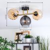 Koyoto Plafondlamp, Kogellampje Goud, Zwart, 3-lichts