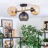Koyoto Plafondlamp, Kogellampje Goud, Zwart, 3-lichts
