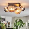 Chehalis Plafondlamp, Kogellampje Amber, Rookkleurig, 4-lichts