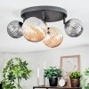 Chehalis Plafondlamp, Kogellampje Amber, Rookkleurig, 4-lichts