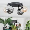 Chehalis Plafondlamp, Kogellampje Amber, Rookkleurig, 4-lichts