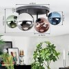 Chehalis Plafondlamp, Kogellampje Blauw, Chroom, Groen, Koperkleurig, Rookkleurig, 4-lichts