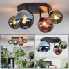 Chehalis Plafondlamp, Kogellampje Blauw, Groen, Koperkleurig, 4-lichts