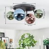 Chehalis Plafondlamp, Kogellampje Blauw, Groen, Koperkleurig, 4-lichts