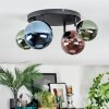 Chehalis Plafondlamp, Kogellampje Blauw, Groen, Koperkleurig, 4-lichts