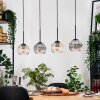 Koyoto Hanglamp, Kogellampje, Hanglamp Natuurlijke kleuren, Zwart, 4-lichts