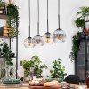 Koyoto Hanglamp, Kogellampje, Hanglamp Natuurlijke kleuren, Zwart, 4-lichts