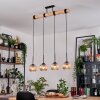 Koyoto Hanglamp, Kogellampje, Hanglamp Natuurlijke kleuren, Zwart, 4-lichts
