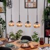 Koyoto Hanglamp, Kogellampje, Hanglamp Natuurlijke kleuren, Zwart, 4-lichts