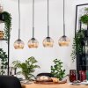 Koyoto Hanglamp, Kogellampje, Hanglamp Natuurlijke kleuren, Zwart, 4-lichts