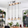 Koyoto Hanglamp, Kogellampje, Hanglamp Natuurlijke kleuren, Zwart, 4-lichts