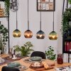 Koyoto Hanglamp, Kogellampje, Hanglamp Natuurlijke kleuren, Zwart, 4-lichts